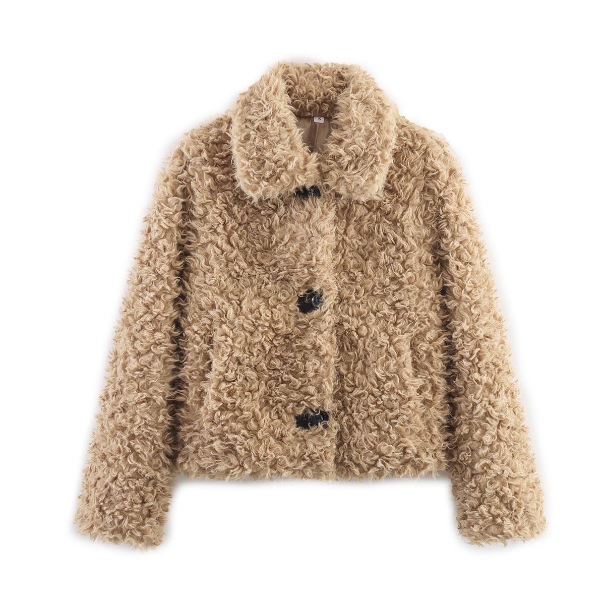 Flowering Girl Women faux fur all-in-one jacket in dark brown