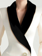Irregular Long Sleeves Slim Suit Jacket