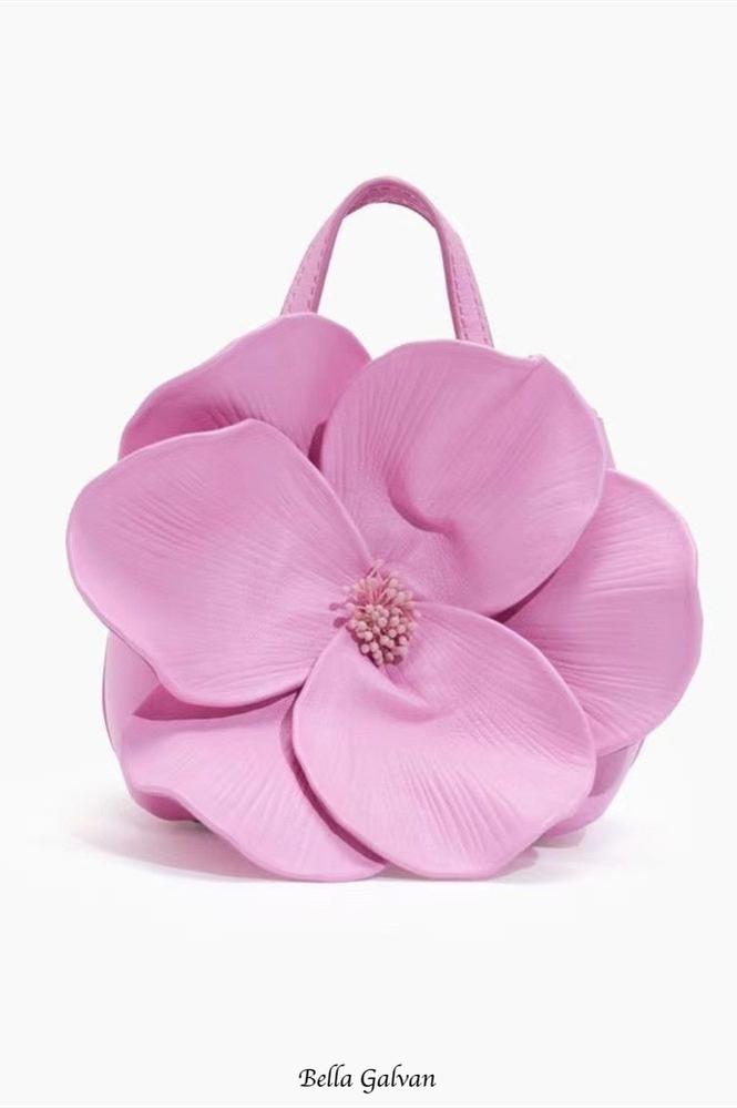 Flowering Girl Women Floral PU Leather Handbag