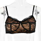 Flowering Girl Women LACE SKIRT SET WITH WAIST CHAIN IN BLACK