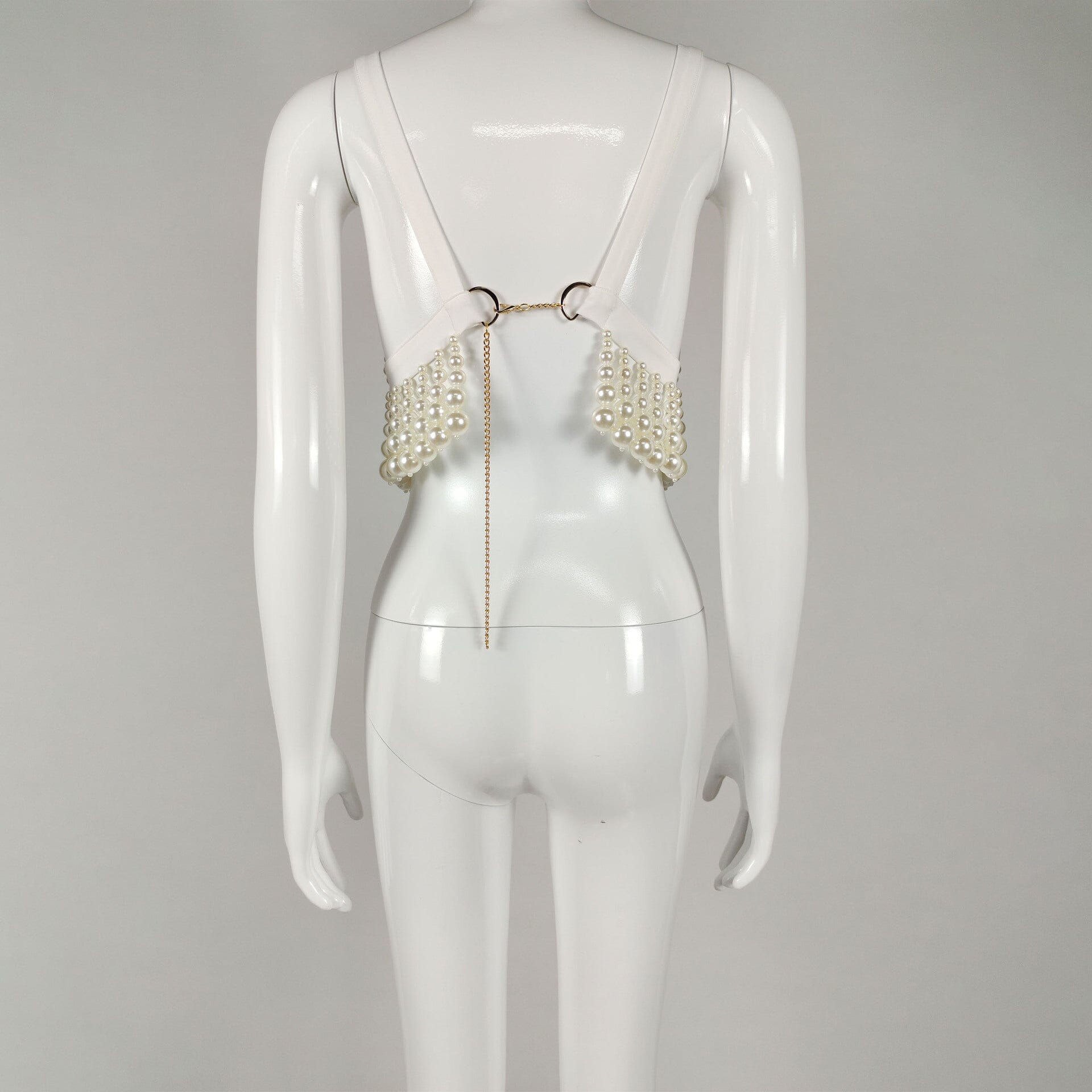 Flowering Girl Women Pearl Embellished Bustier Top