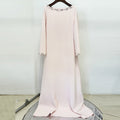 Flowering Girl Women blush pink long sleeve kaftan-style maxi dress