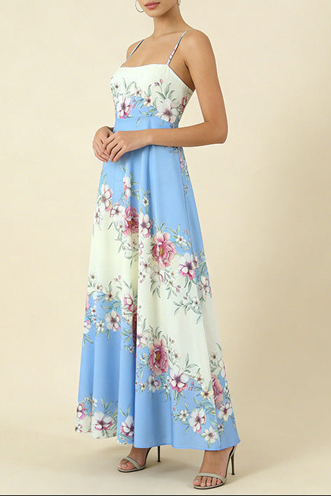 Flowering Girl Women Agatha Floral Print Strap Midi Dress