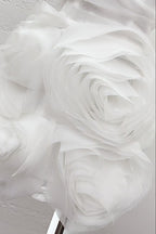 Flowering Girl Women Georgia Appliquéd Organza White Mini Dress