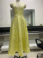 Effie Midi Dress - Lemon