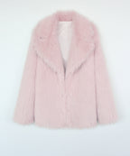 Flowering Girl Women suit collar imitation fox fur coat