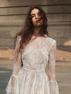 Flowering Girl Women Bblythe Tulle Lace Backless Mini Dress In White