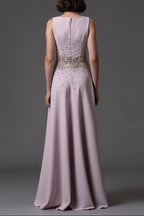 Flowering Girl Women pandora Beaded rhinestone sleeveless maxi dress - pink