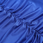 Flowering Girl Women Sleeveless Deep V Neck Shirred Front Fishtail Gown