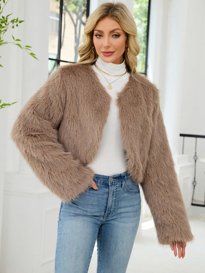 victoria Imitation Fur Top Short Jacket