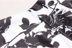 Flowering Girl Women Tabitha Two-Tone Floral-Print Leather Mini Dress