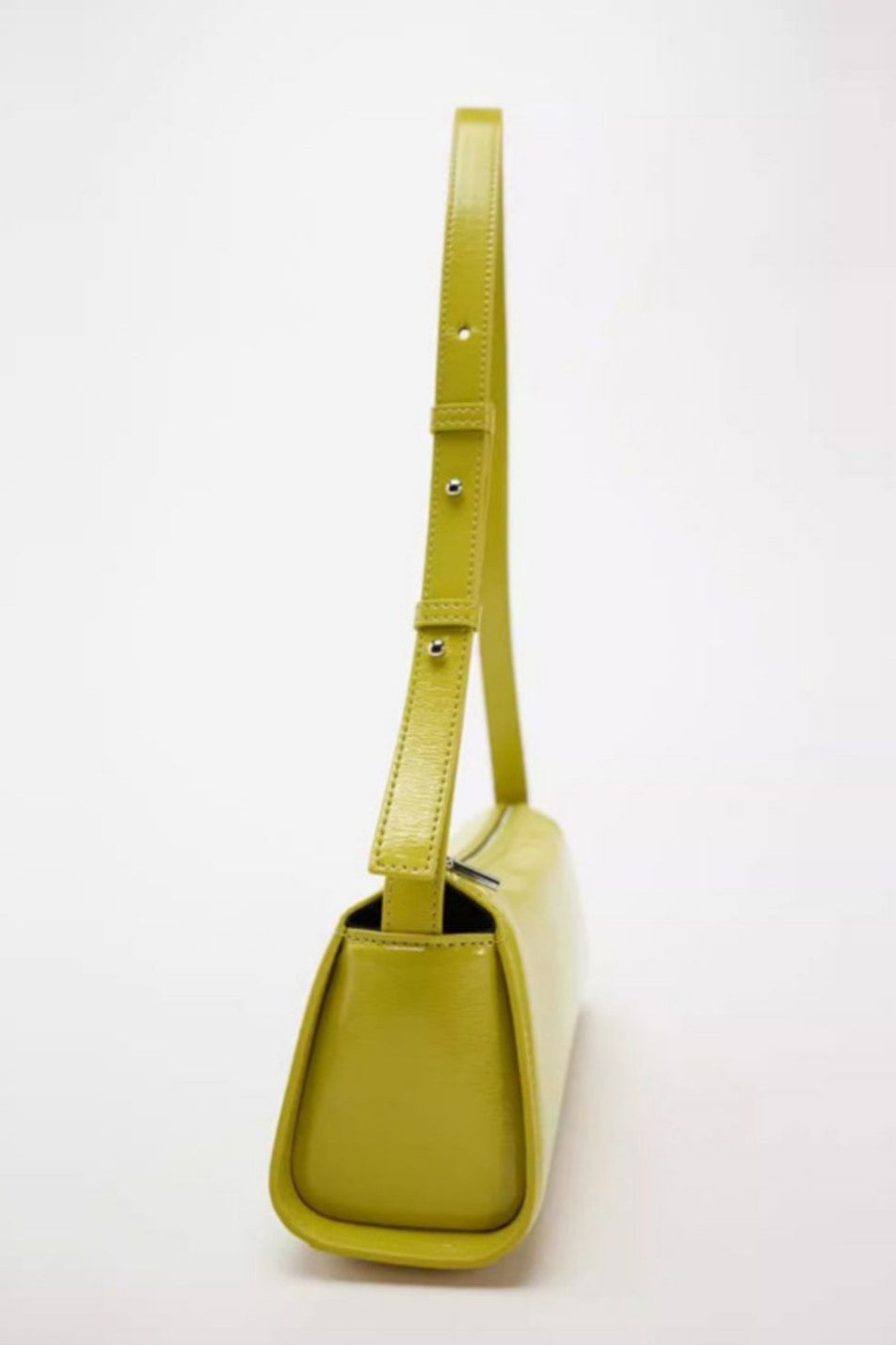 Flowering Girl Women Jamie Mirror Leather Baguette Bag