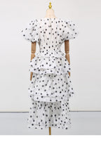 Colette Polka Dot Ruffle Skirt Two Piece Set