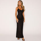 Ins Summer New Sexy V-Neck Lace Suspender Dress