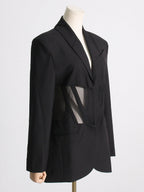 Flowering Girl Women v-neck Corset Jacket in black