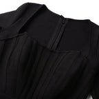 Flowering Girl Women alexandra bodycon bandage mini dress in black