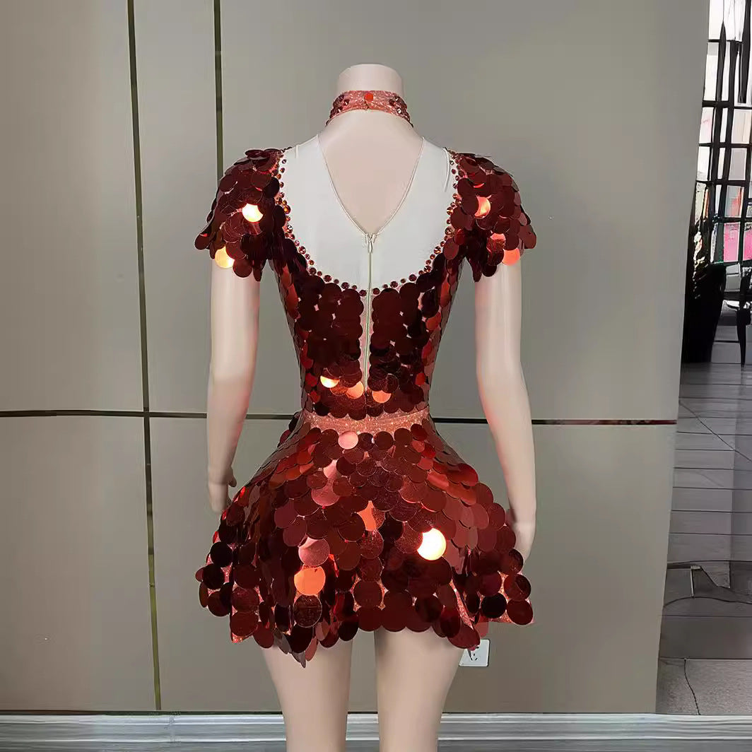 Flowering Girl Women HELENE BURGUNDY SEQUINS DIAMANTE SET