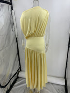Flowering Girl Women yellow Off-the-Shoulder maxi Dress