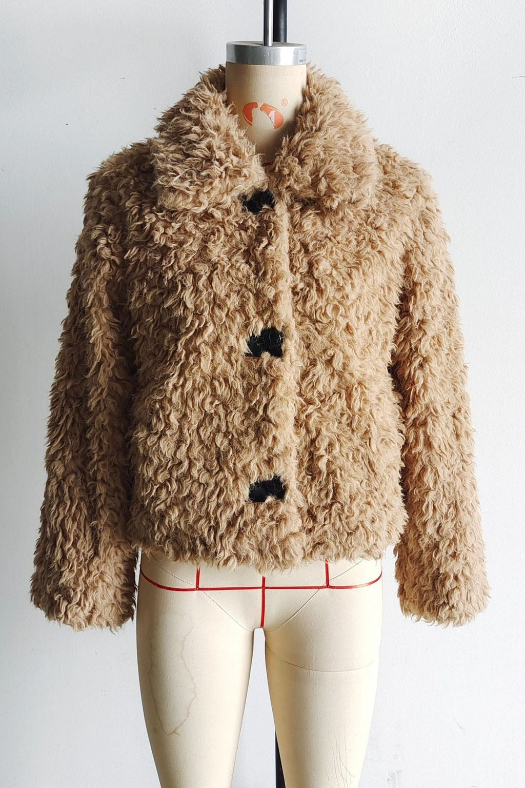 Flowering Girl Women faux fur all-in-one jacket in dark brown