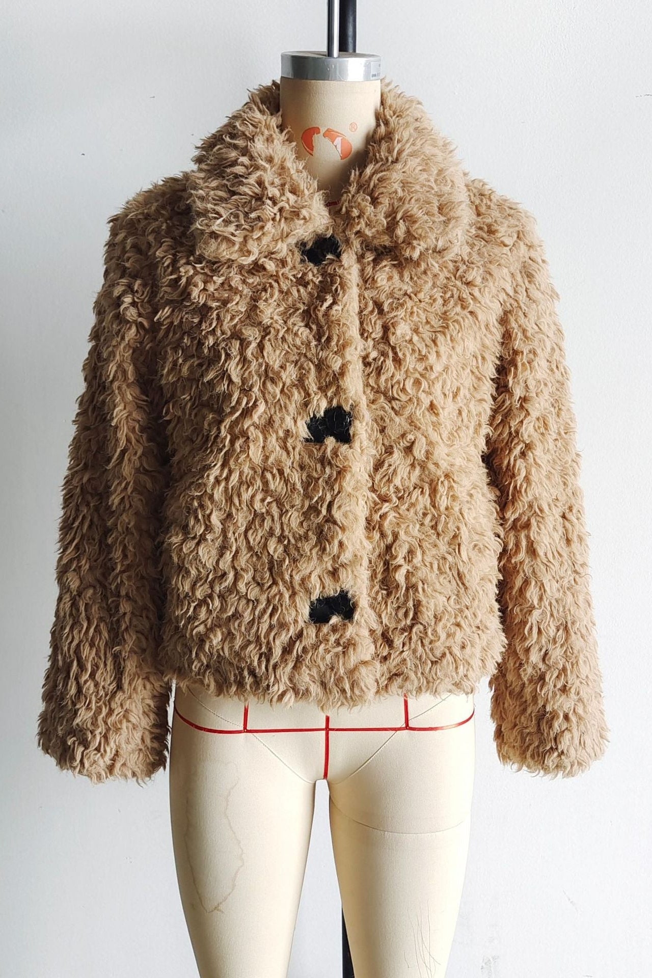 Flowering Girl Women faux fur all-in-one jacket in dark brown