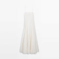 Flowering Girl Women white off-shoulder drape long slip dress