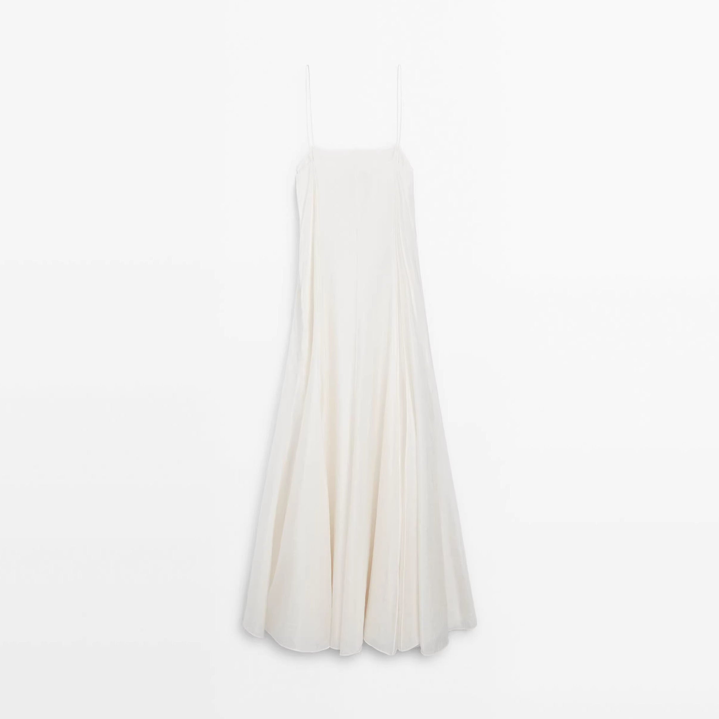 Flowering Girl Women white off-shoulder drape long slip dress