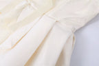 Flowering Girl Women Strapless Lace Trim Corset Peplum Skort Romper