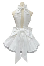 Flowering Girl Women Nora Off-Shoulder Backless Lace Bow Mini Dress In White