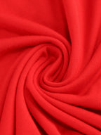 Flowering Girl Women floral ruffle trim halter midi dress in red