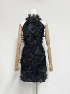 Cherry Blossom Mini Dress in Black
