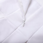 Flowering Girl Women anila square neck crystal embellished mini dress in white