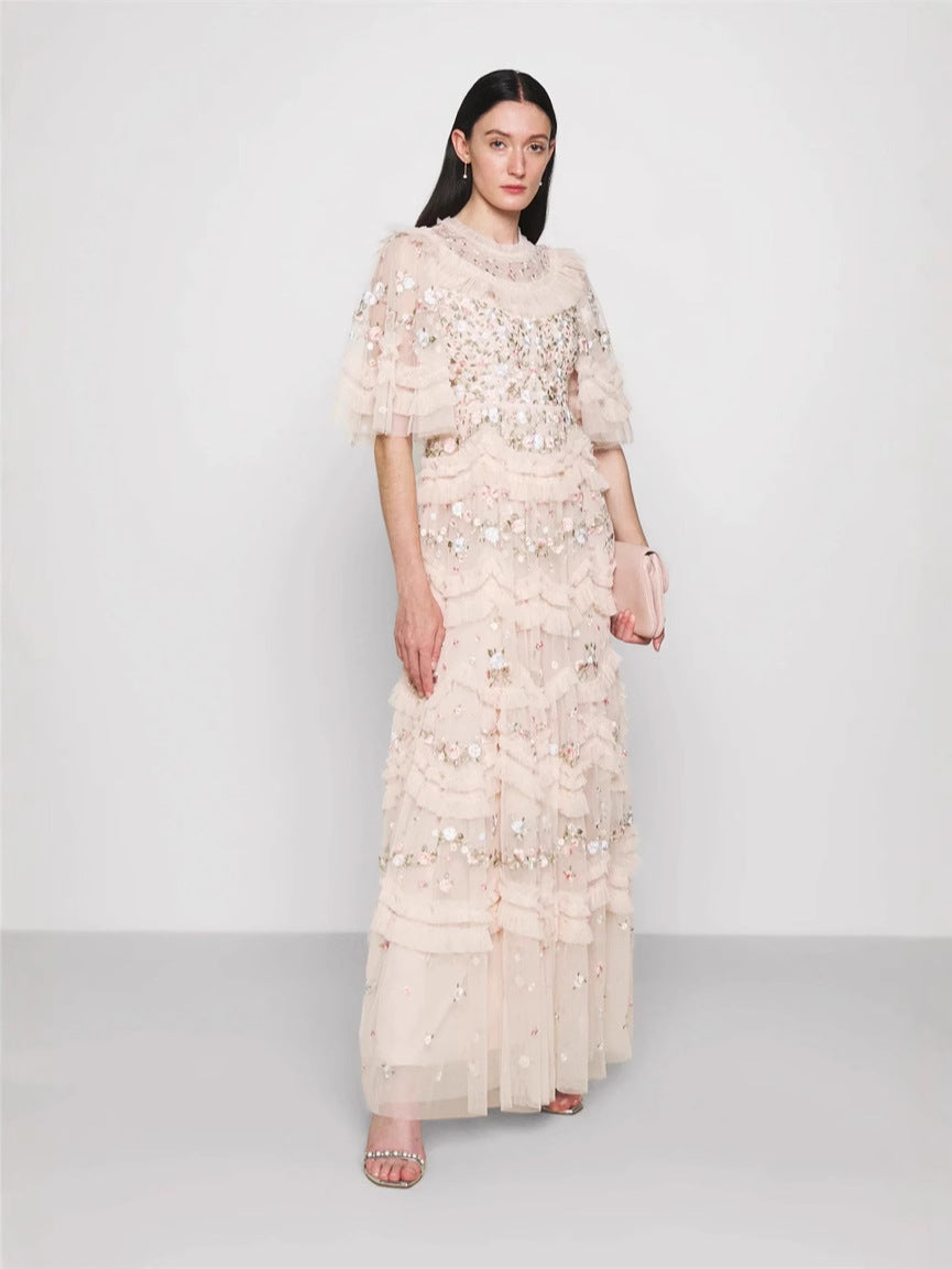 Flowering Girl Women lalabelle tulle floral gown in apricot