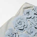 Flowering Girl Women Berlin Floral Denim Jumpsuit in Light Wash