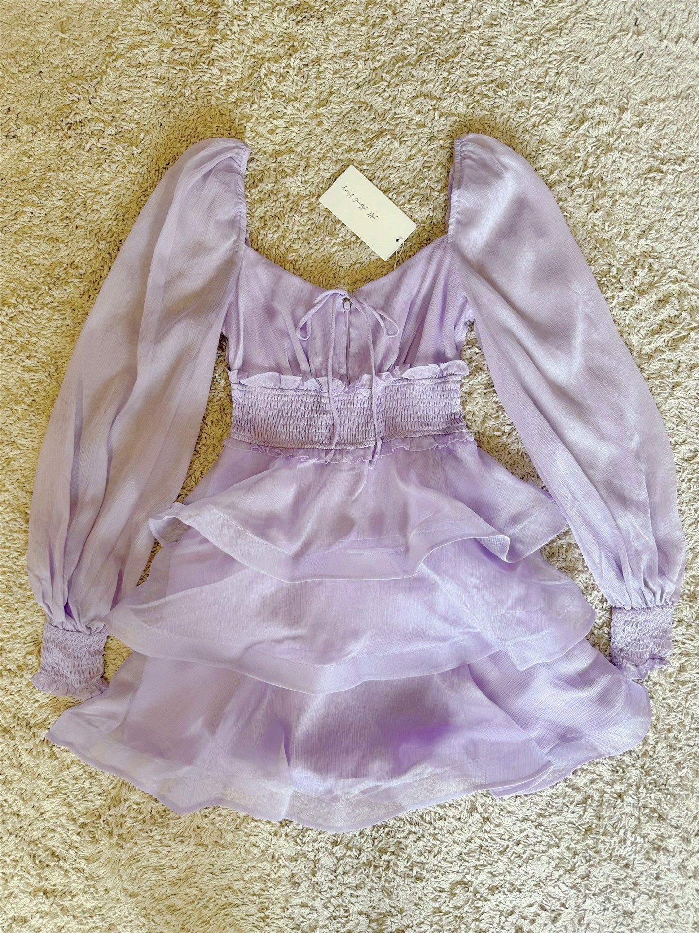 purple layered fairy puffy dress