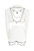 Flowering Girl Women Sabine crystal-embellished jacket & skirt matching set