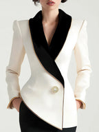 Irregular Long Sleeves Slim Suit Jacket