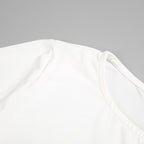 Flowering Girl Women Round neck ribbon knot maxi dress in white