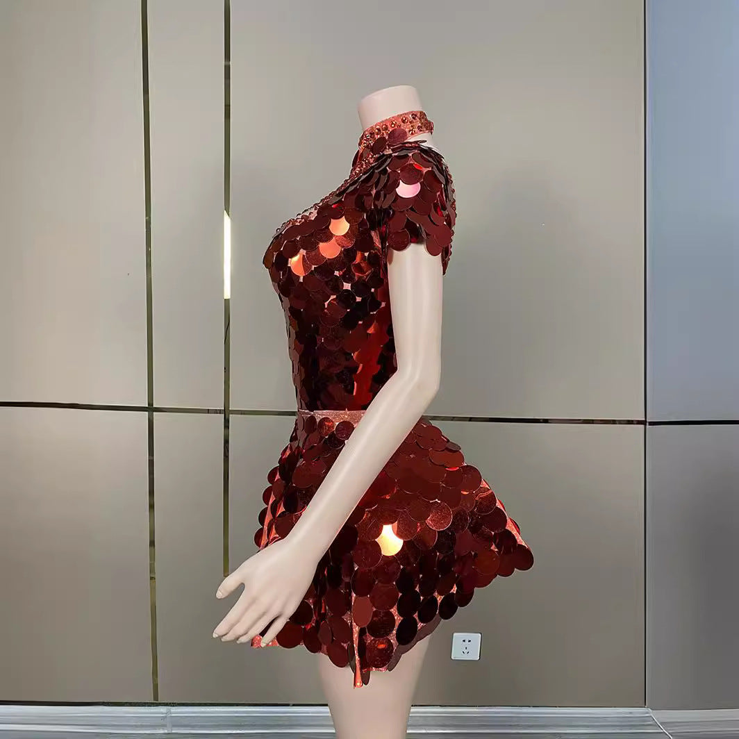 Flowering Girl Women HELENE BURGUNDY SEQUINS DIAMANTE SET