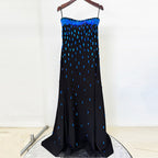Flowering Girl Women beaded diamond blue diamond bandeau dress