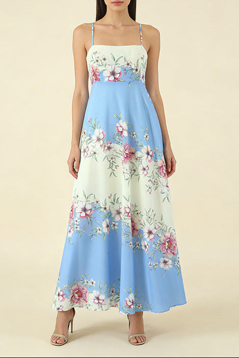 Flowering Girl Women Agatha Floral Print Strap Midi Dress