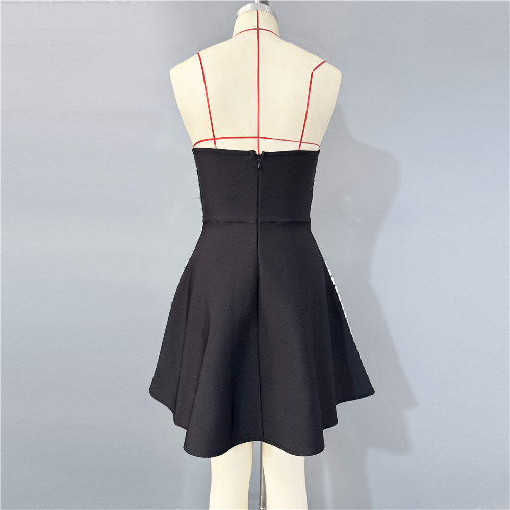 julie Strapless Diamond Bandage Mini Dress
