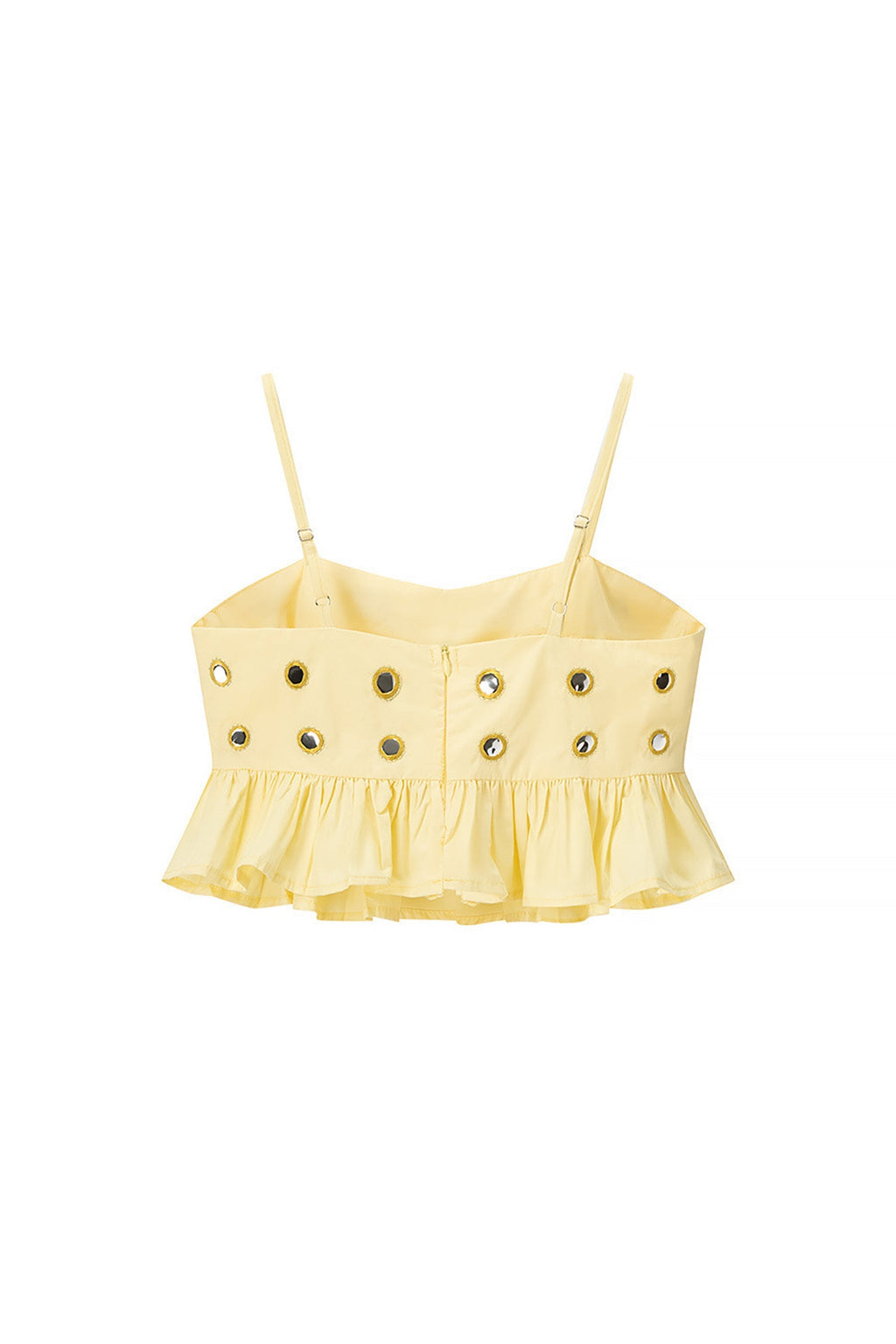 ursula Mirror Embellished Crop Top & Bubble Skirt Set