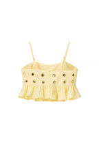 ursula Mirror Embellished Crop Top & Bubble Skirt Set