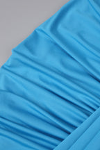 Lily Drape Disconnect Tank Maxi Dress In Blue