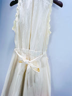 Flowering Girl Women Sleeveless Lace Detail Maxi Dress In Light Yellow