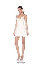 Flowering Girl Women lyuba 3d flower embellished A-line mini dress - white