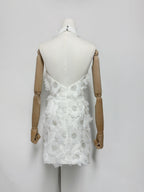 Cherry Blossom Mini Dress in White