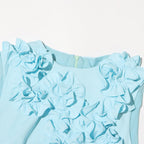 Flowering Girl Women floral embellished a-line mini dress in blue