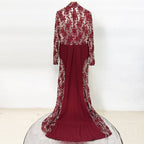 Flowering Girl Women trista Mesh embroidery patchwork maxi dress - red