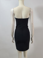 Rita Rhinestone Bodycon Strapless Bandage Mini Dress In Black